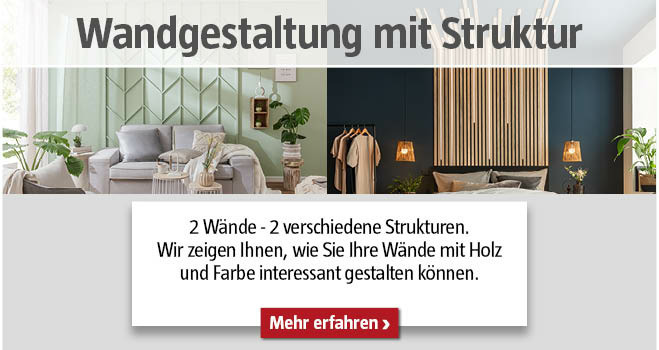 Wandgestaltung mit Struktur