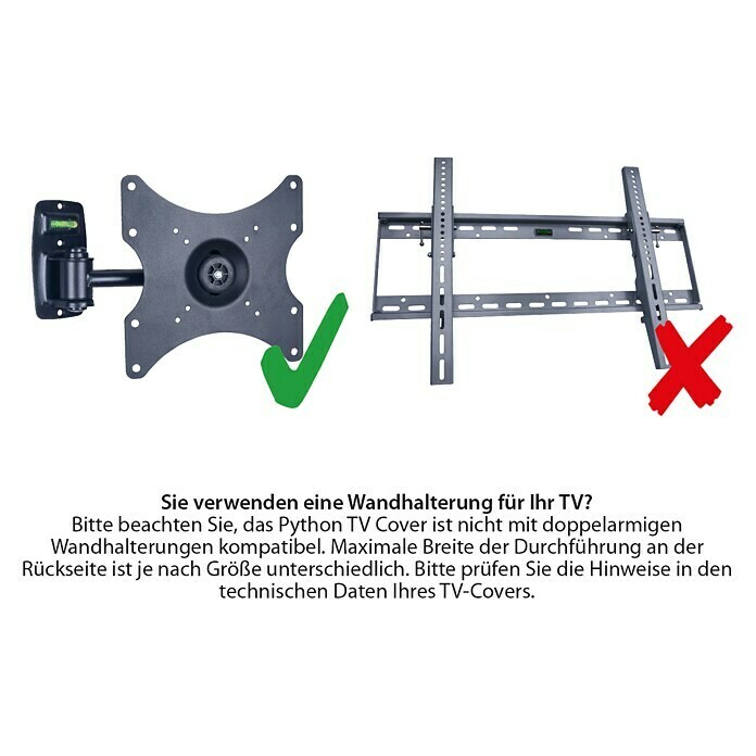 Alcasa TV-Schutzhülle Python SeriesPassend für: 58 - 60″ Fernseher, 140 x 89 x 11,5 cm, Polyester Unknown