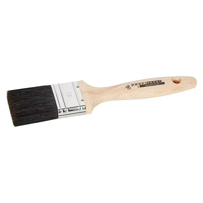 Profi Depot by Storch-Ciret Flachpinsel - Breite Borsten: 50 mm, Mischborsten, Holz, Schwarz - Die Profi Depot Flachpinsel mit hellem Holzgriff und grauen Borsten. Perfekt für präzise Anstriche und professionelle Ergebnisse.