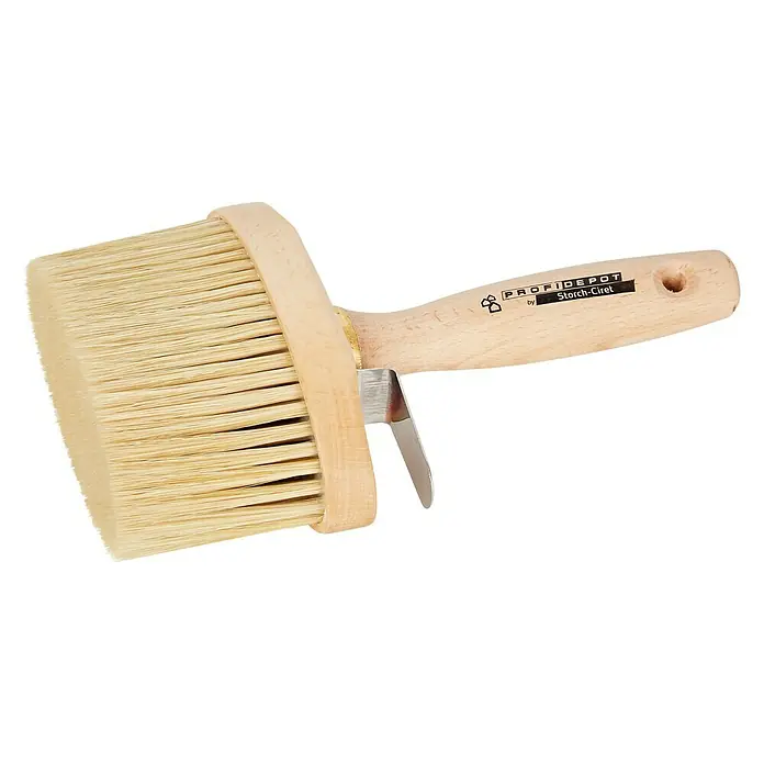 Profi Depot by Storch-Ciret Flächenstreicher oval - Breite Borsten: 130 mm, Mischborsten, Holz - Pinsel mit Holzgriff und hellen Borsten. Ideal zum Streichen und Lackieren, ein Werkzeug für professionelle Ergebnisse.