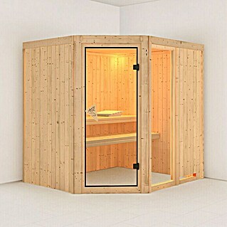 Karibu Elementsauna Fiona (Ohne Ofen, Ohne Dachkranz, L x B x H: 196 x 170 x 192 cm)