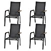 Siena Garden Stapelstuhl Tesoro (4 Stk., Ranotex®-Gewebe, Stapelbar, Anthrazit, B x T x H: 62,5 x 68 x 98 cm) | BAUHAUS