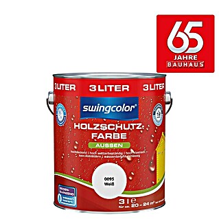 swingcolor Holzschutzfarbe (Weiß, 3 l, Seidenglänzend, Wasserbasiert)