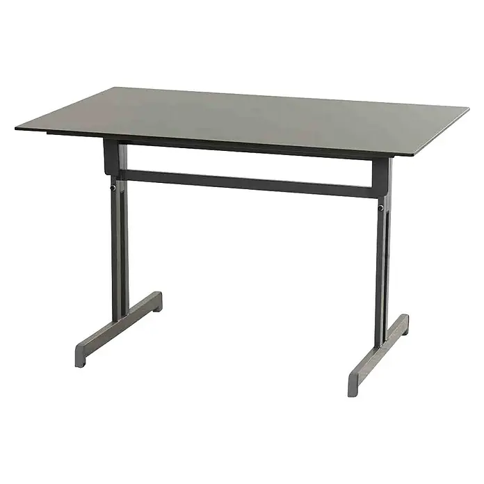Alco Gartentisch - L x B x H: 120 x 80 x 74 cm, Stahl, Anthrazit, Klappbar - Der Kipptisch mit einem robusten Metallgestell bietet eine verstellbare Arbeitsfläche für kreative und technische Aufgaben.