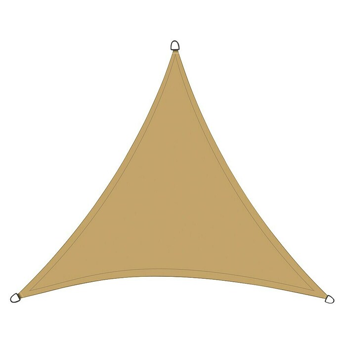 Siena Garden Sonnensegel Solino inkl. Zubehör-Set (L x B: 360 x 360 cm, Sand, Dreieckig) | BAUHAUS