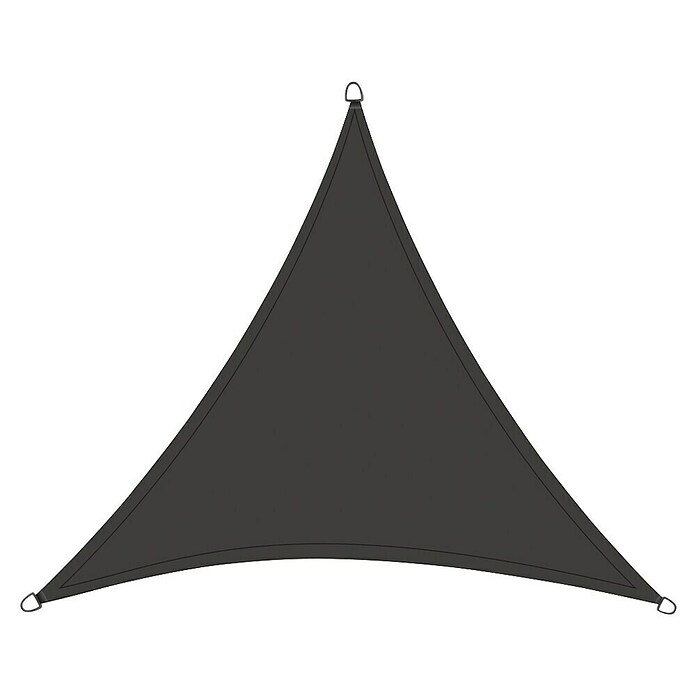 Siena Garden Sonnensegel Solino inkl. Zubehör-Set (L x B: 360 x 360 cm, Grau, Dreieckig) | BAUHAUS