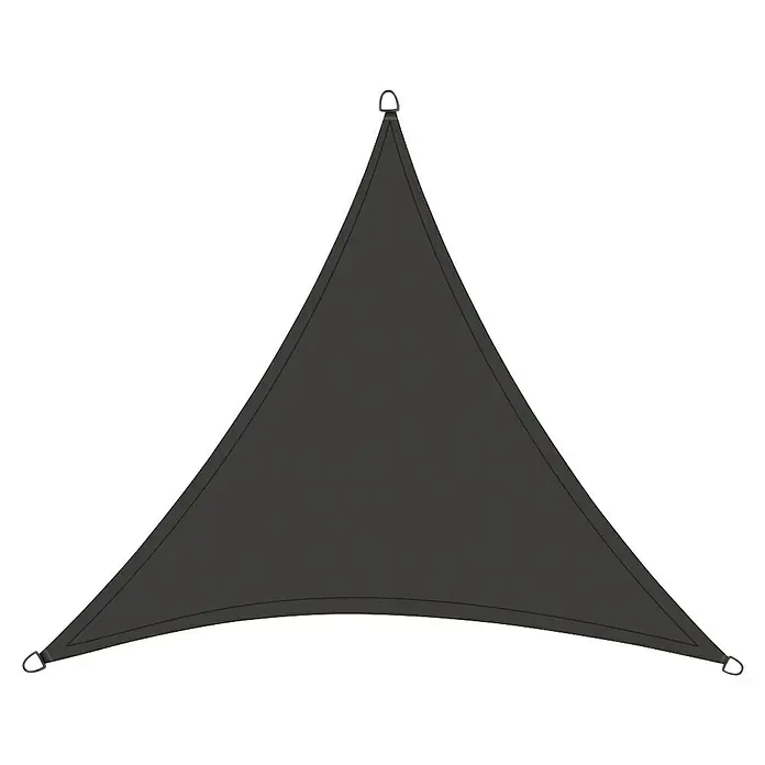 Siena Garden Sonnensegel Solino inkl. Zubehör-Set - L x B: 360 x 360 cm, Grau, Dreieckig - Dreieckiges Sonnensegel, ideal für den Sonnenschutz im Garten oder auf der Terrasse. Bietet Schatten und Schutz vor UV-Strahlen.