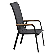 Siena Garden Stapelstuhl Tesoro High Back (2 Stk., Ranotex®-Gewebe, Stapelbar, Anthrazit, B x T x H: 62,5 x 70,5 x 110 cm) | BAUHAUS