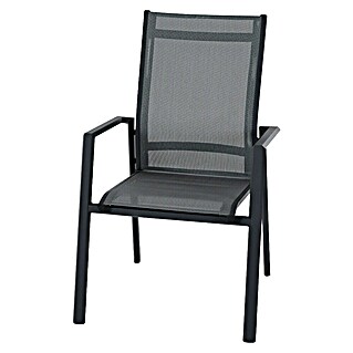Siena Garden Stapelsessel Tauro (Ranotex-Gewebe, Stapelbar, Anthrazit, B x T x H: 63 x 70,5 x 99,5 cm)