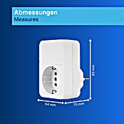 REV Zwischenstecker mit Schalter und Combini-Stecksystem (Weiß, Max. Anschlussleistung: 3 680 W) | BAUHAUS