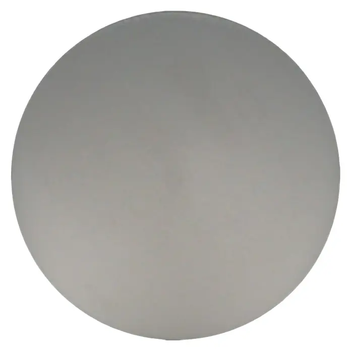 Rei Möbelknopf - Durchmesser: 25 mm, Aluminium, Silberfarben - Matte graue runde Scheibe.
