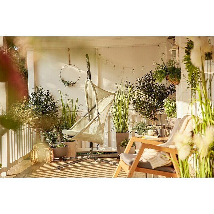 Siena Garden Hängesessel Yobaya mit Schutzhülle (L x B x H: 106 x 123 x 195 cm, Grün) | BAUHAUS