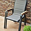 Siena Garden Stapelstuhl Tesoro (4 Stk., Ranotex®-Gewebe, Stapelbar, Anthrazit, B x T x H: 62,5 x 68 x 98 cm) | BAUHAUS
