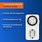 REV Zeitschaltuhr mit Combini-Stecksystem (Mechanisch, Weiß, 3 680 W) | BAUHAUS