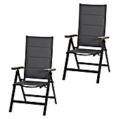 Siena Garden Tesoro Garten-Positionssessel Tesoro (Ranotex®-Gewebe, Rückenlehne verstellbar, Anthrazit, B x T x H: 59 x 68 x 110 cm, 2 Stk.) | BAUHAUS