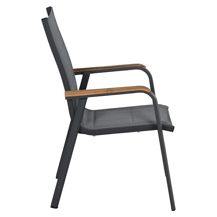 Siena Garden Stapelstuhl Tesoro (4 Stk., Ranotex®-Gewebe, Stapelbar, Anthrazit, B x T x H: 62,5 x 68 x 98 cm) | BAUHAUS