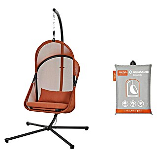 Siena Garden Hängesessel Yobaya mit Schutzhülle (L x B x H: 106 x 123 x 195 cm, Rot)