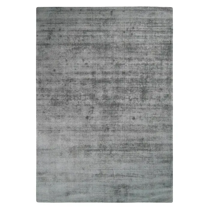 Kayoom Kurzflorteppich Luxury - Mint, 150 x 80 cm, 100 % Viskose - Grauer Teppich mit einem subtilen, strukturierten Muster, ideal für moderne Wohnräume und zur Schaffung einer gemütlichen Atmosphäre.