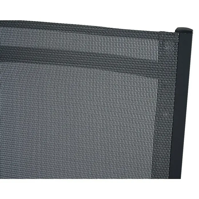 Siena Garden Klappstuhl Tauro - Ranotex-Gewebe, Klappbar, Anthrazit, B x T x H: 60 x 66 x 110 cm - Nahaufnahme eines stilvollen, modernen Grauen Stoffes, der sich perfekt für Möbel eignet.\n