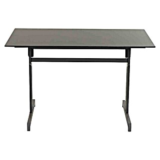 Alco Gartentisch (L x B x H: 120 x 80 x 74 cm, Stahl, Anthrazit, Klappbar)