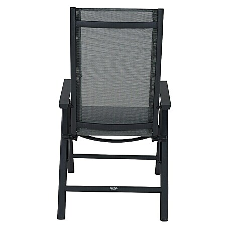 Siena Garden Klappstuhl Tauro (Ranotex-Gewebe, Klappbar, Anthrazit, B x T x H: 60 x 66 x 110 cm)