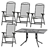Siena Garden Gartenmöbel-Set Elda (5 -tlg., Stahl, Anthrazit, Rückenlehne verstellbar, Eigenschaften Tisch: 140 x 90 cm) | BAUHAUS