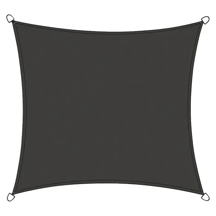 Siena Garden Sonnensegel Solino inkl. Zubehör-Set - L x B: 360 x 360 cm, Natur, Quadratisch - Sonnensegel in quadratischer Form, ideal für Schatten im Garten oder auf der Terrasse. Robuster Stoff mit verstärkten Ecken für lange Haltbarkeit.