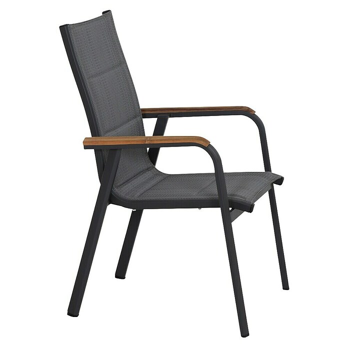 Siena Garden Stapelstuhl Tesoro (4 Stk., Ranotex®-Gewebe, Stapelbar, Anthrazit, B x T x H: 62,5 x 68 x 98 cm) | BAUHAUS