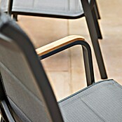 Siena Garden Stapelstuhl Tesoro High Back (2 Stk., Ranotex®-Gewebe, Stapelbar, Anthrazit, B x T x H: 62,5 x 70,5 x 110 cm) | BAUHAUS