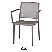Siena Garden Urban Lights Stapelsessel Set Square (4 Stk., Polypropylen, Stapelbar, Taupe, B x T x H: 56 x 56 x 80 cm) | BAUHAUS