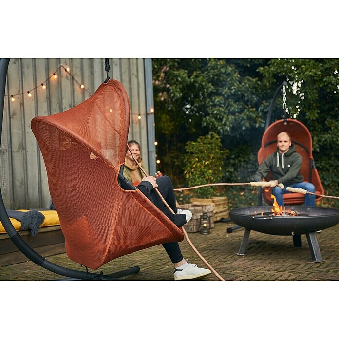 Siena Garden Hängesessel Yobaya mit Schutzhülle (L x B x H: 106 x 123 x 195 cm, Rot) | BAUHAUS