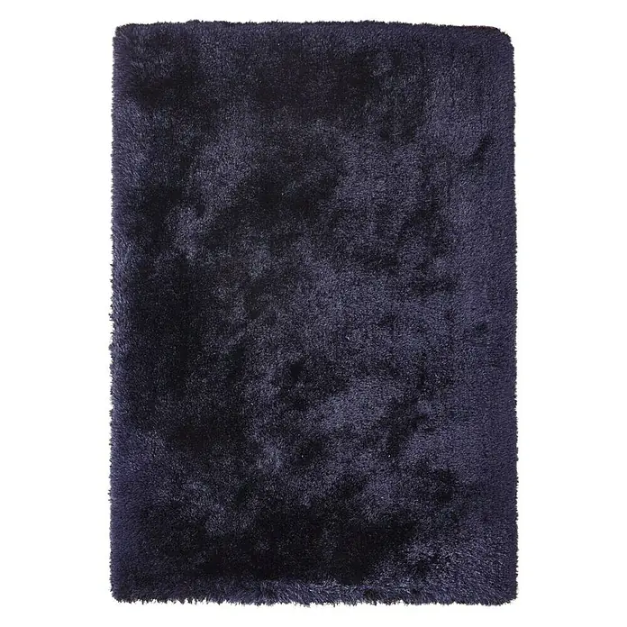 Kayoom Hochflorteppich Cosy - Blau, 290 x 200 cm, 100 % Polyester - Ein rechteckiger, hochfloriger Teppich in einem dunklen, satten Blauton, ideal für Komfort und Stil in jedem Wohnraum.