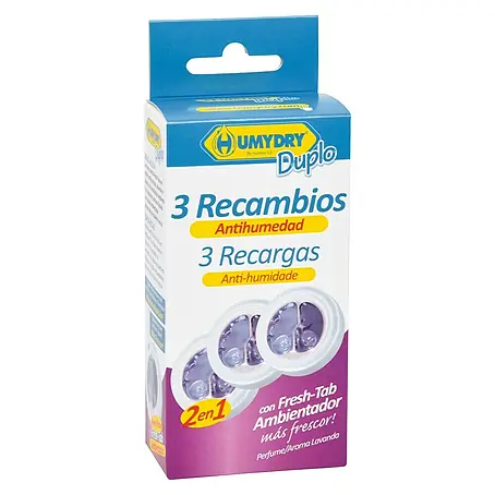 Humydry  Pack de recambios para el deshumidificador Mini Tab