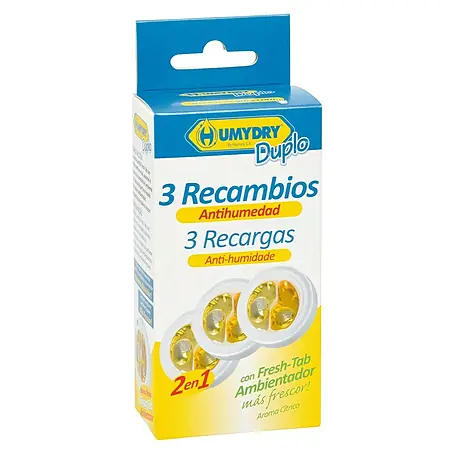Humydry  Pack de recambios para el deshumidificador Mini Tab
