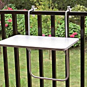 Alco Balkon-Hängetisch (L x B: 60 x 40 cm, Stahl, Kunststoff, Weiß, Klappbar) | BAUHAUS