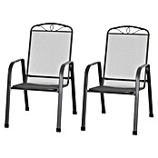 Siena Garden Stapelsessel Elda (L x B x H: 75 x 57 x 94 cm, Anthrazit, Stapelbar, 2 -tlg.) | BAUHAUS
