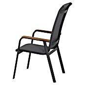 Siena Garden Stapelstuhl Tesoro High Back (2 Stk., Ranotex®-Gewebe, Stapelbar, Anthrazit, B x T x H: 62,5 x 70,5 x 110 cm) | BAUHAUS