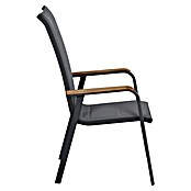 Siena Garden Stapelstuhl Tesoro High Back (2 Stk., Ranotex®-Gewebe, Stapelbar, Anthrazit, B x T x H: 62,5 x 70,5 x 110 cm) | BAUHAUS