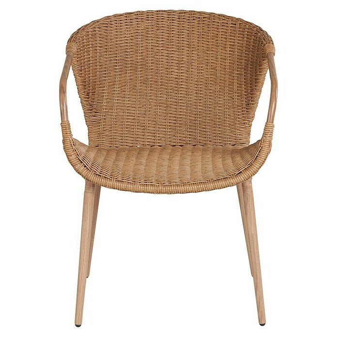 Sunfun Silla de jardín Jaanvi (L x An x Al: 56 x 67,5 x 81 cm, Natural, Ratán sintético/Acero) | BAUHAUS