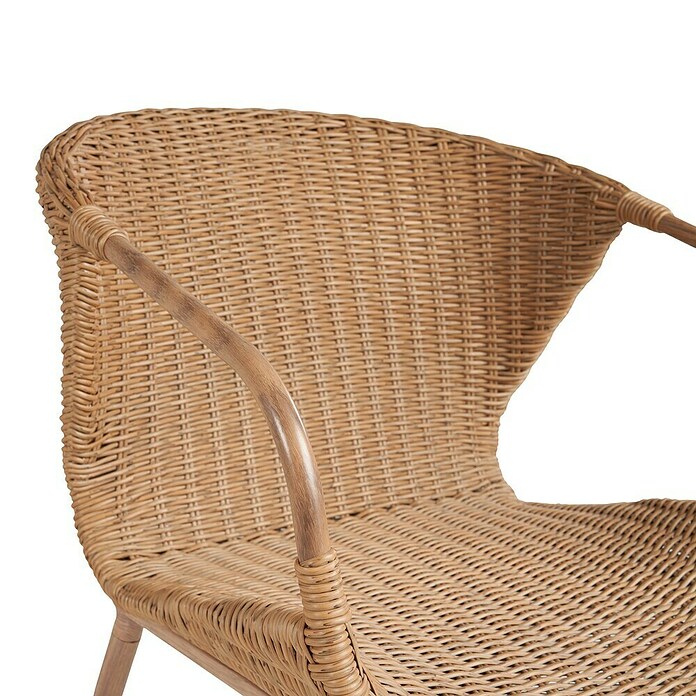 Sunfun Silla de jardín Jaanvi (L x An x Al: 56 x 67,5 x 81 cm, Natural, Ratán sintético/Acero) | BAUHAUS