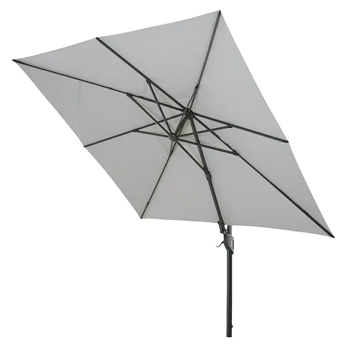 Siena Garden Ampelschirm Bosco N+ - Hellgrau, Bespannungsmaß (L x B): 300 x 300 cm - Ein schwebender Sonnenschirm mit einem stabilen Ständer bietet grossflächigen Schatten für entspannte Stunden im Freien.