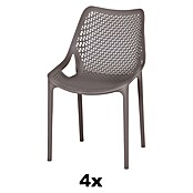 Siena Garden Urban Lights Stapelsessel Set District (4 Stk., Polypropylen, Stapelbar, Taupe, B x T x H: 60 x 50 x 81 cm) | BAUHAUS