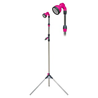 Ducha de jardín con trípode (240 cm, Trípode, Aluminio, Fucsia)