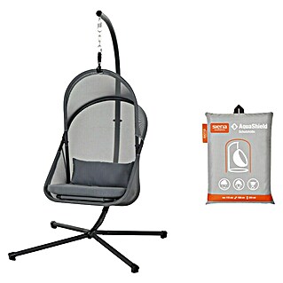 Siena Garden Hängesessel Yobaya mit Schutzhülle (L x B x H: 106 x 123 x 195 cm, Blau)