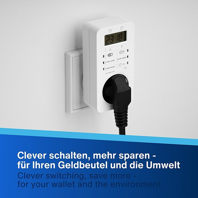 REV Zeitschaltuhr Easy+ (Digital, Weiß, 3 680 W) | BAUHAUS
