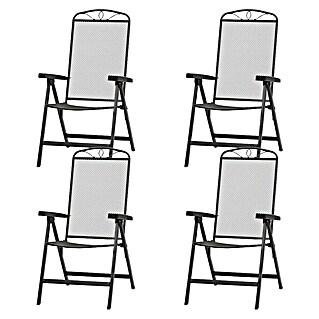 Siena Garden Klappstuhl Set Elda (Anthrazit, B x T x H: 46 x 60 x 103 cm, 4 Stk.)