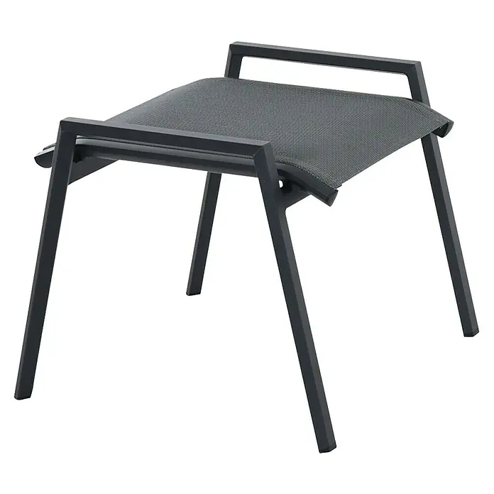 Siena Garden Gartenhocker Tauro - Ranotex-Gewebe, Stapelbar, Anthrazit, B x T x H: 59 x 56,5 x 47 cm - Grauer Outdoor-Stuhl mit klaren Linien und minimalistischem Design, ideal für Garten, Terrasse oder Balkon. Die Sitzfläche ist aus wetterfestem Material gefertigt.
