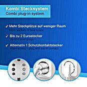REV Zwischenstecker mit Schalter und Combini-Stecksystem (Weiß, Max. Anschlussleistung: 3 680 W) | BAUHAUS