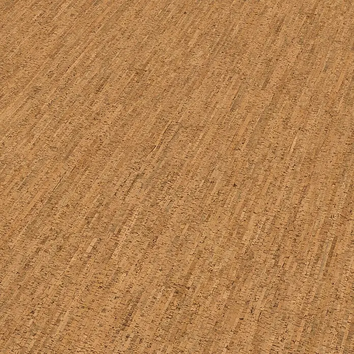 Corklife Studiostyle Korkboden - Sagres, 905 x 295 x 10,5 mm - Nahaufnahme eines warmen, strukturierten Korkbodens, der eine natürliche und einladende Atmosphäre erzeugt.