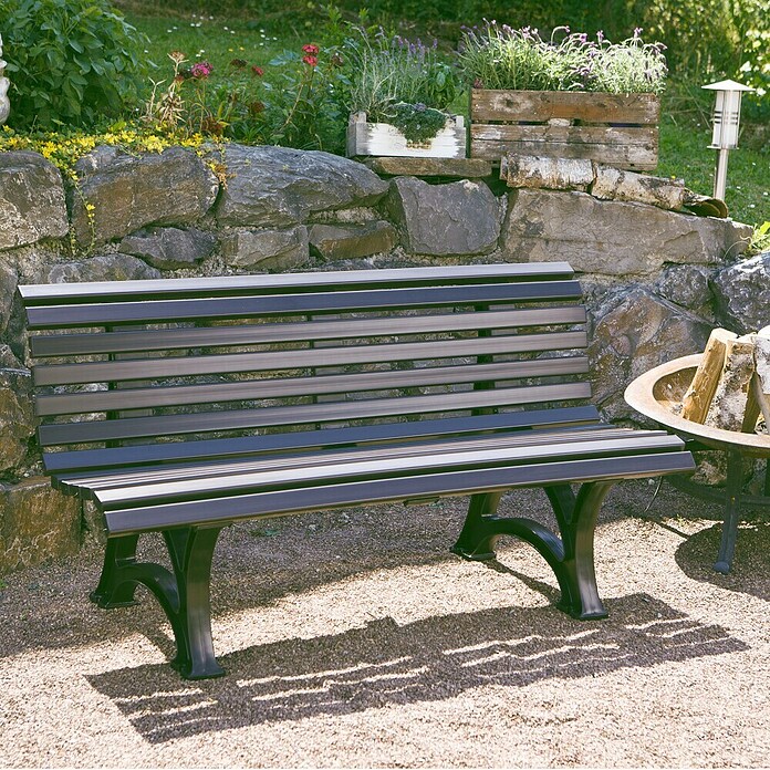 Blome Gartenbank Helgoland (150 cm, PVC, Graphit)